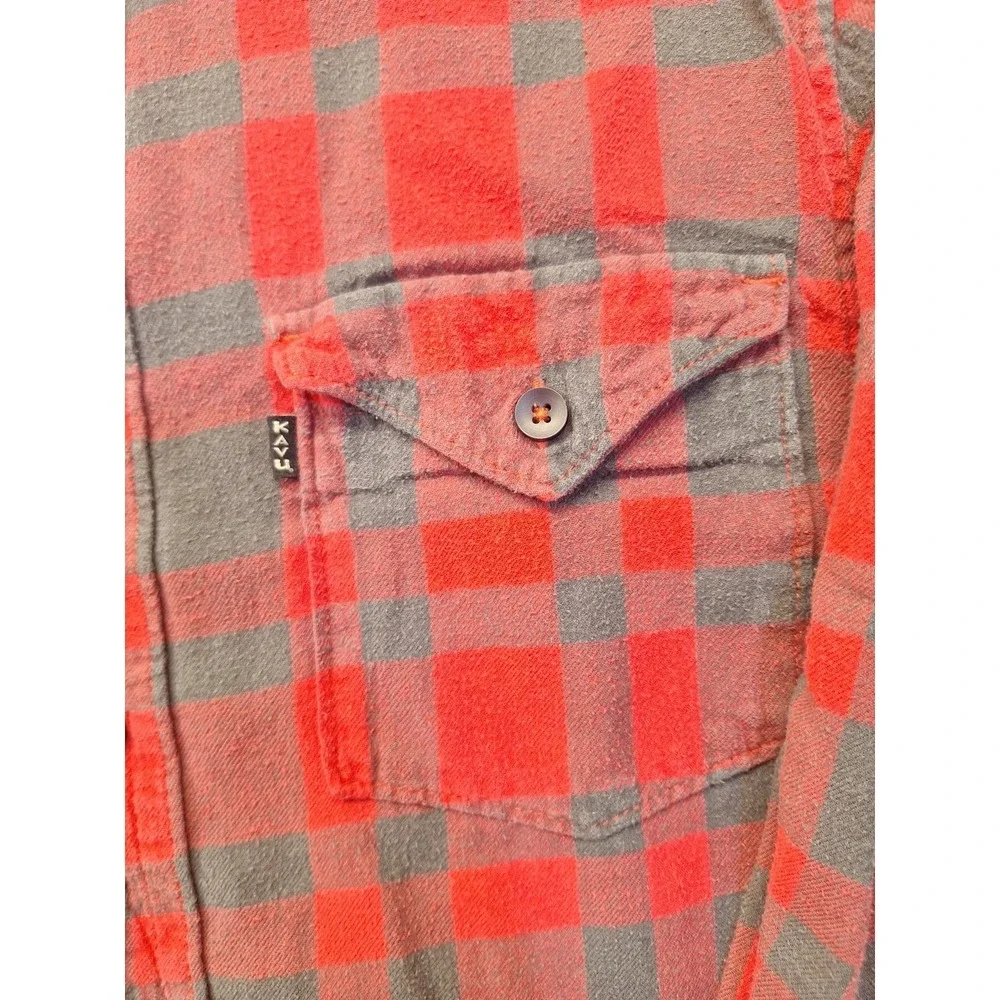 Kavu Flannel Shirt Men's Large Buffalo Plaid‎ Outdoor Lumberjack Camping Hiking